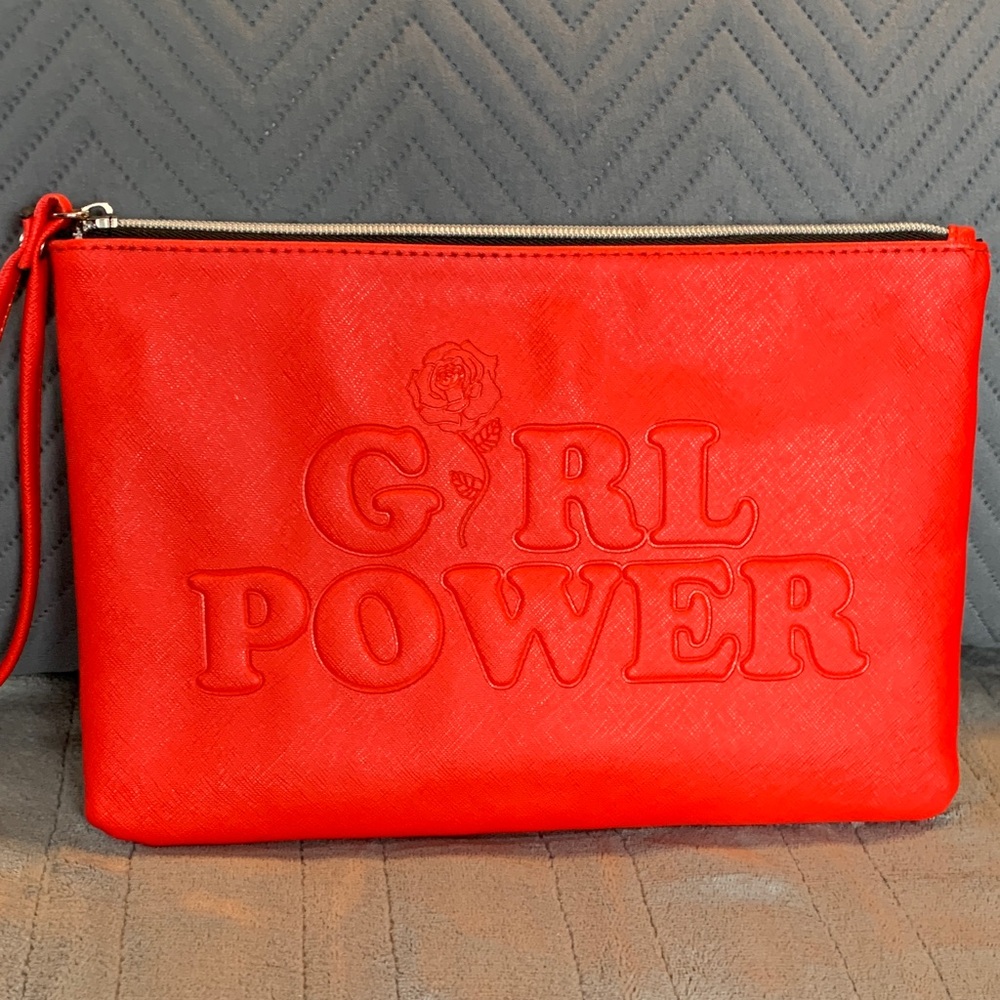 Atmosphere Red 'Girl Power' Clutch NWOT Trendy girly statement piece 🌹